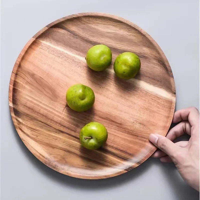 Round Acacia Serving Platter
