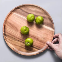 Round Acacia Serving Platter