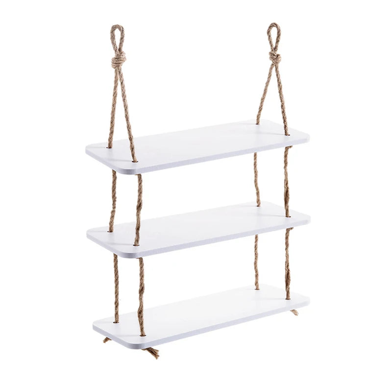 Hanging Tiered Wood Shelf