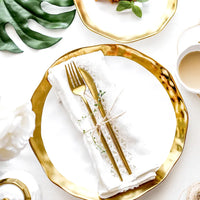 Gold Rim Porcelain Plate
