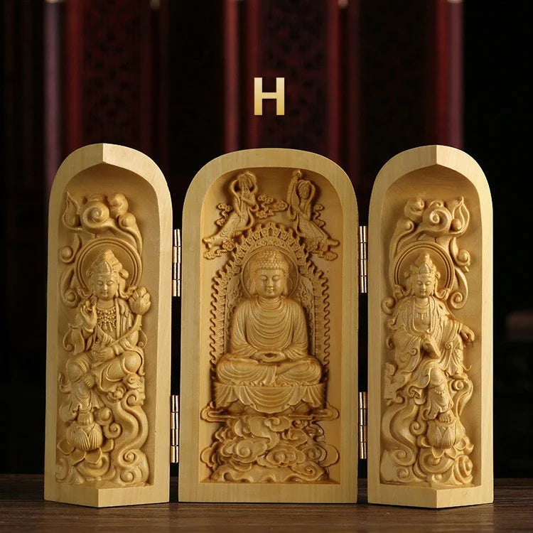 Carved Boxwood Buddha Statue