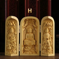 Carved Boxwood Buddha Statue