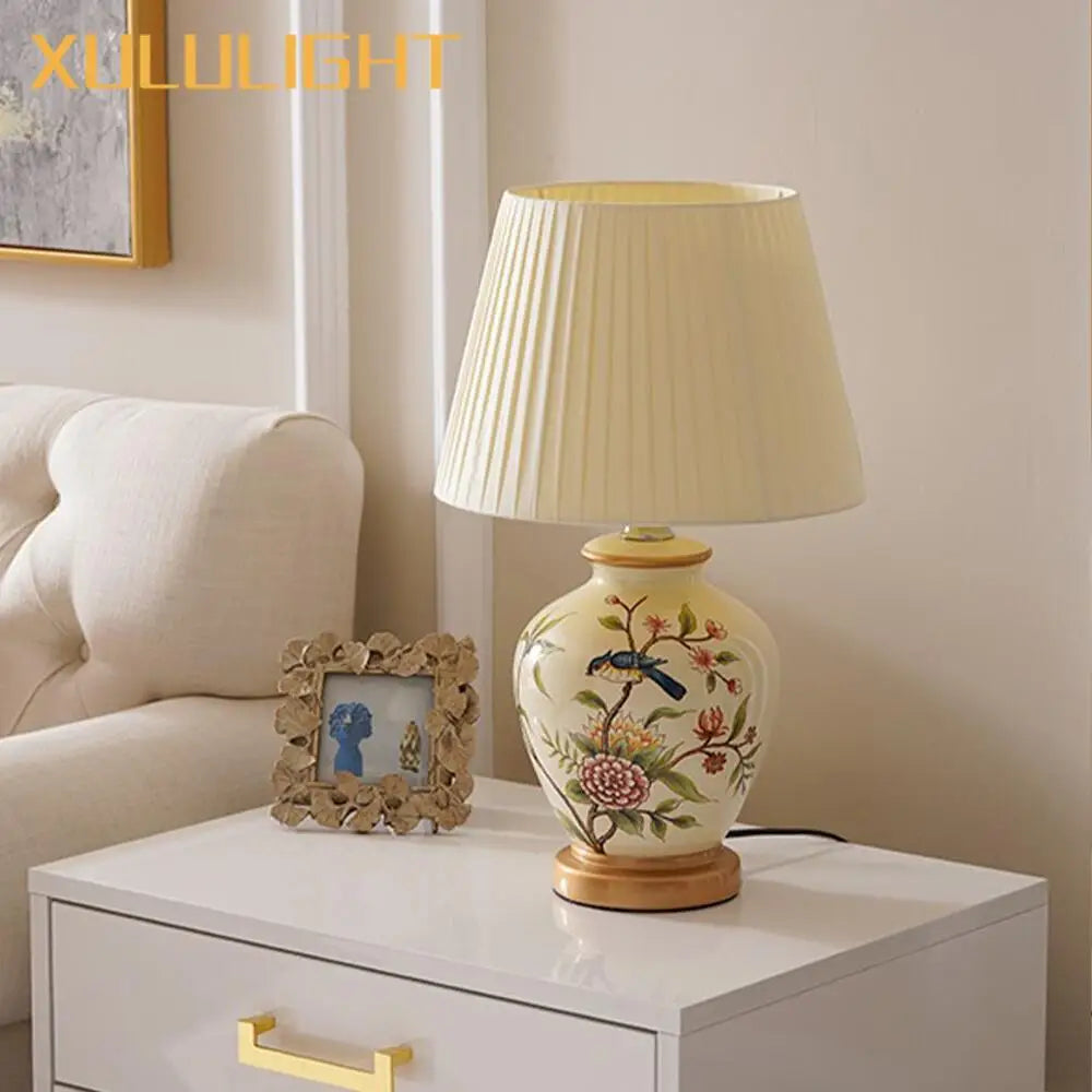 Hand Painted Ceramic Lamp