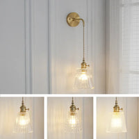 Brass Glass Wall Sconce
