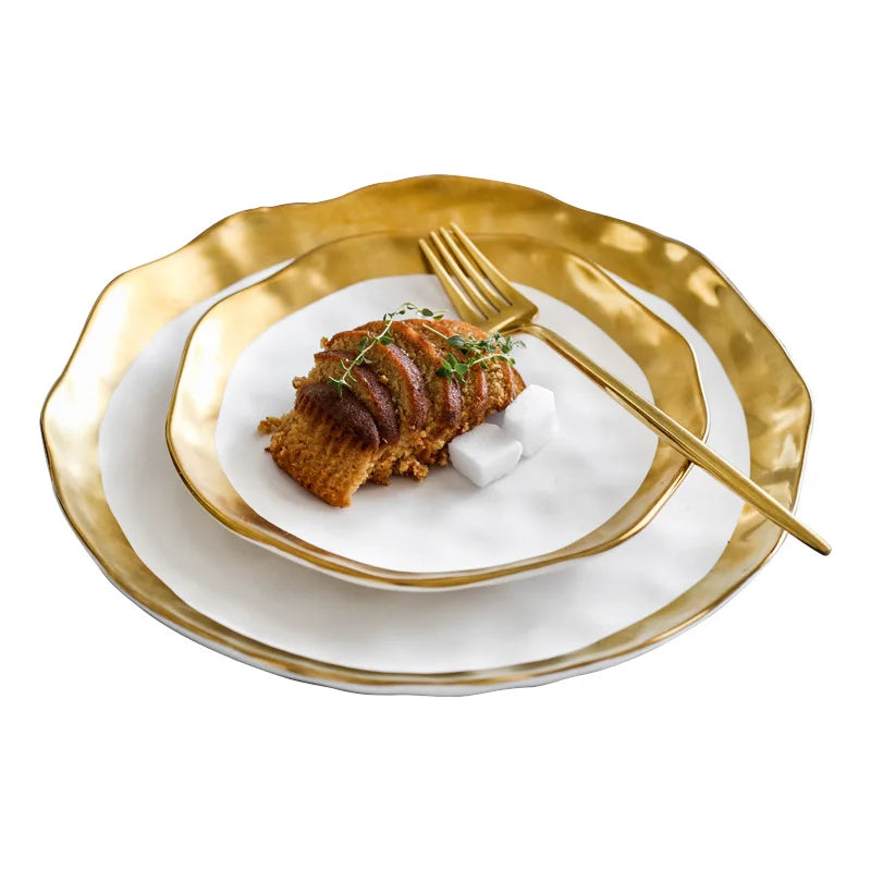 Gold Rim Porcelain Plate