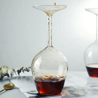 Inverted Borosilicate Wine Glass