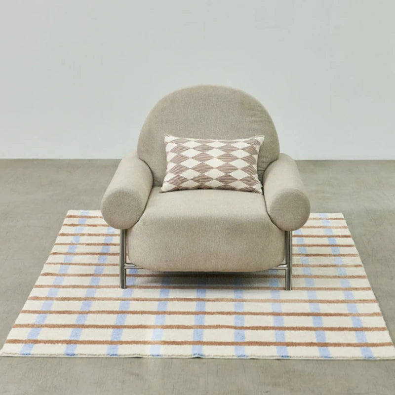 Modern Plaid Plush Rug