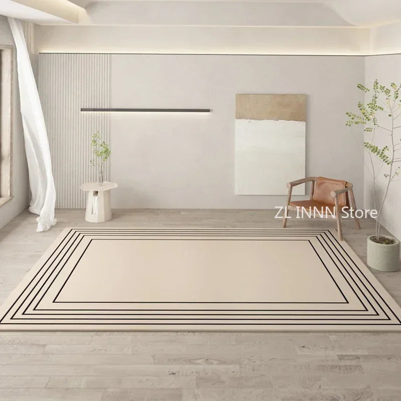 Irregular Oval Plush Rug