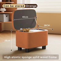 Upholstered Storage Ottoman Stool