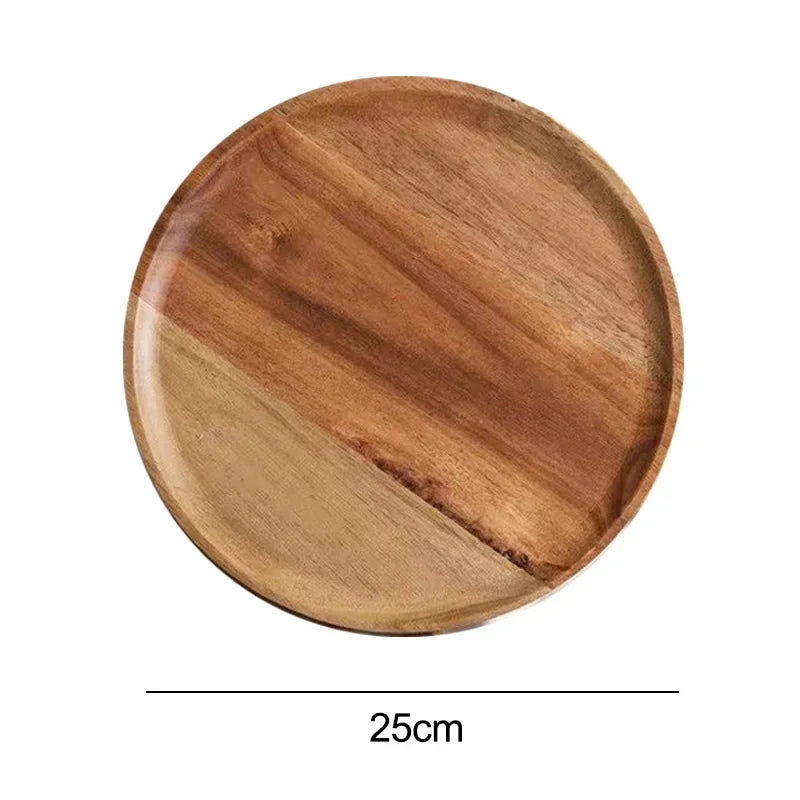 Round Acacia Serving Platter