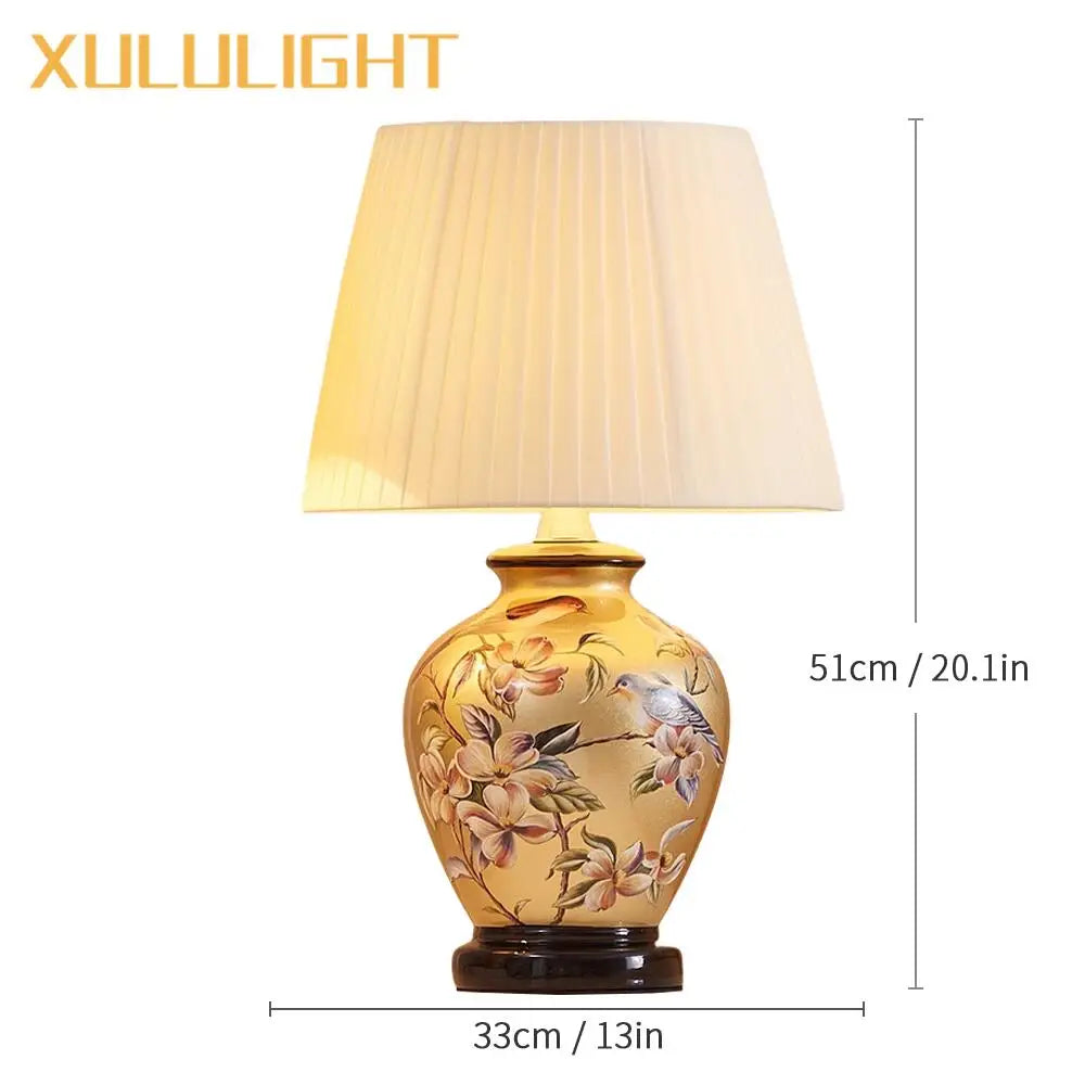 Hand Painted Ceramic Lamp