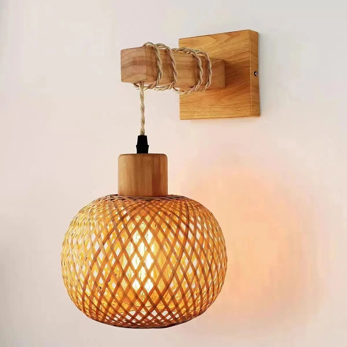 Handwoven Rattan Pendant Light