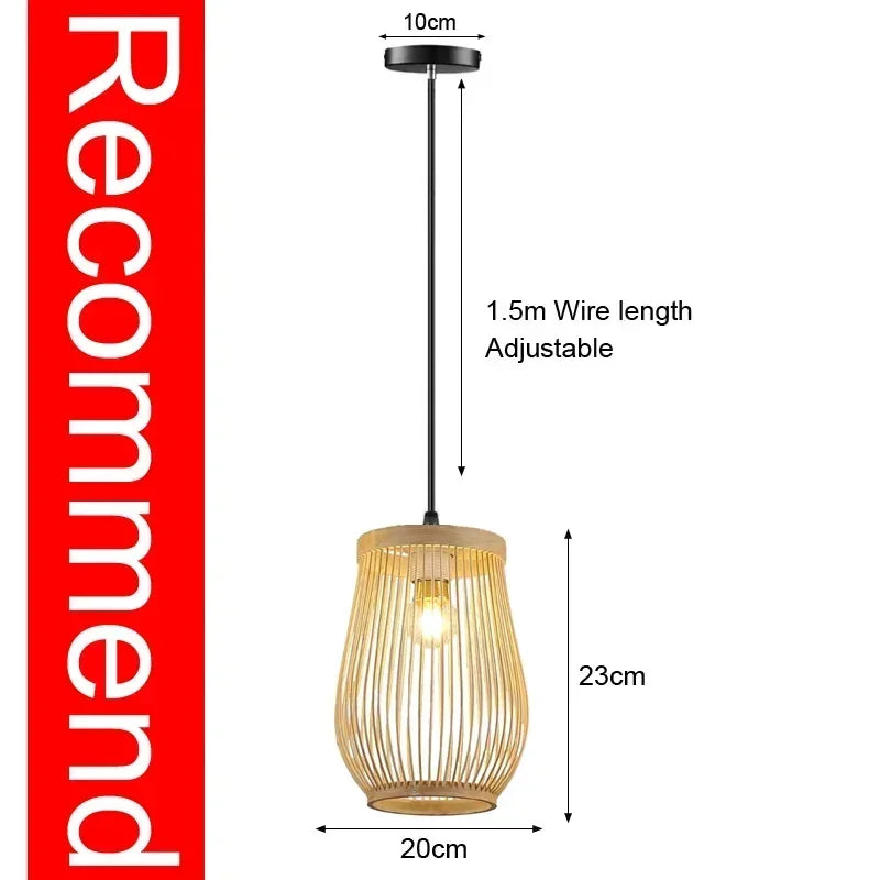 Handwoven Rattan Pendant Light