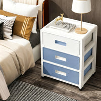 Modern Minimalist Style Bedside Table - a Portable Storage Rack That Saves Space, Equipped with 3 Drawers, Suitable for Bedrooms and Living Rooms. Simple Style, Suitable for Storing Clothes and Various Items in the Living Roo