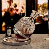 Rotating Crystal Wine Decanter
