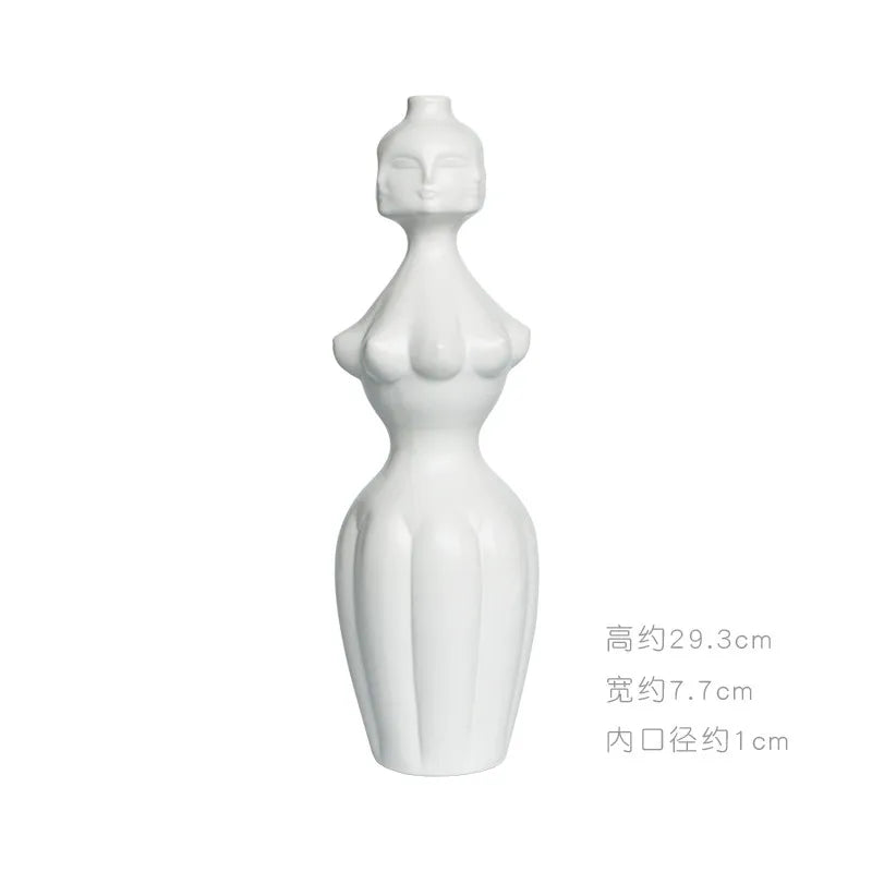 Sculptural Face Ceramic Vase