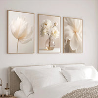Beige Peony Canvas Set