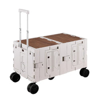 Outdoor camper trolley case picnic tools car foldable movable dining table multi-functional camp car