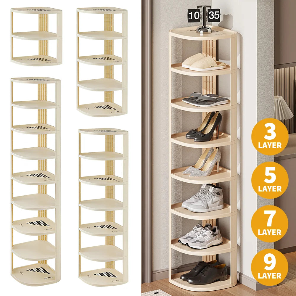 Tall 3-9 Tier Shoe Rack with Adjustable Shelves - Closet Organizer for Shoes & More