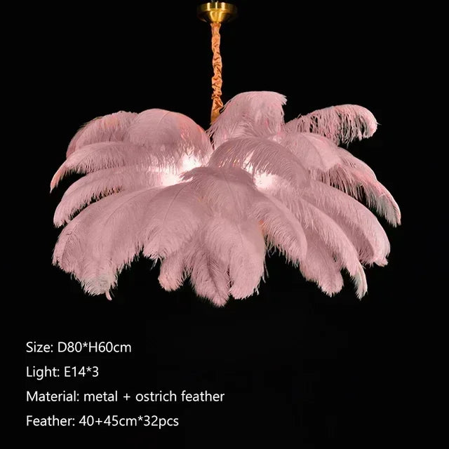 Feather Ostrich Pendant Light