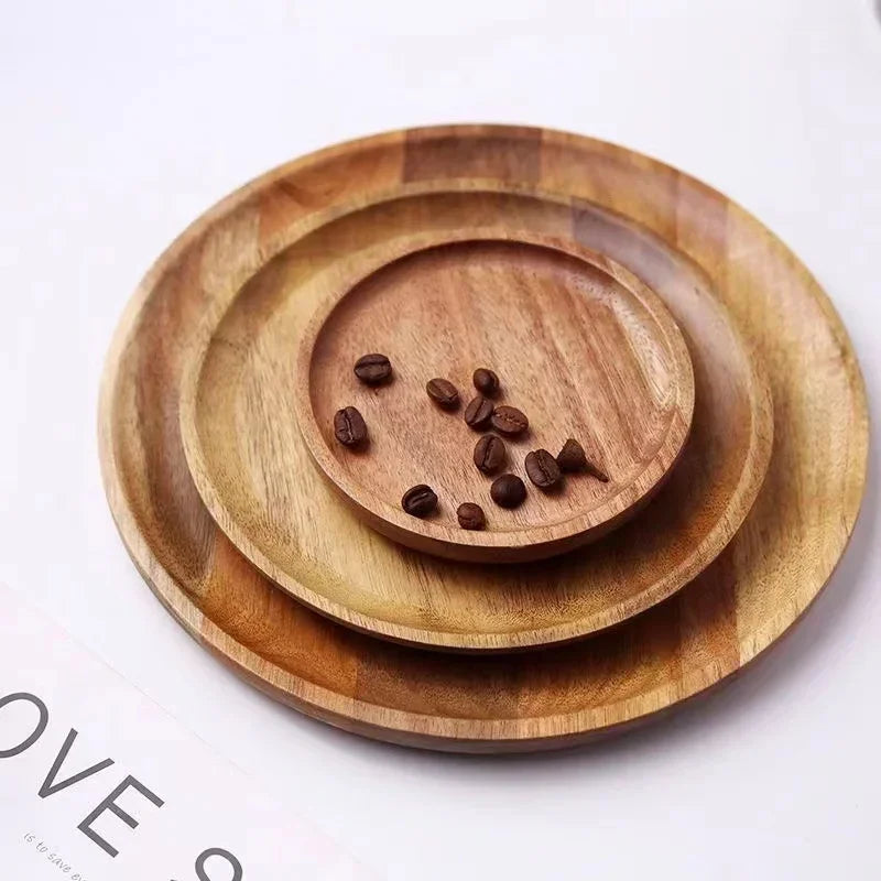 Round Acacia Serving Platter