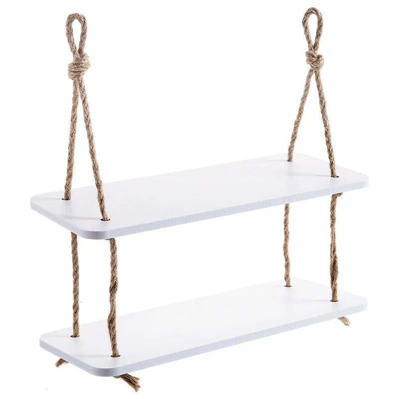 Hanging Tiered Wood Shelf