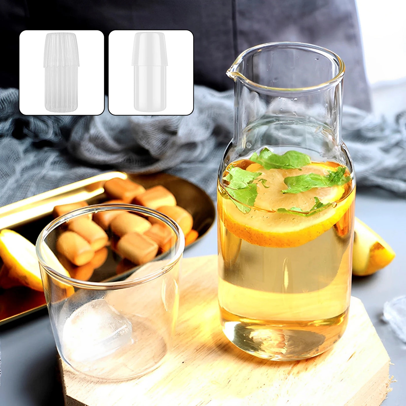 Bedside Glass Carafe Set