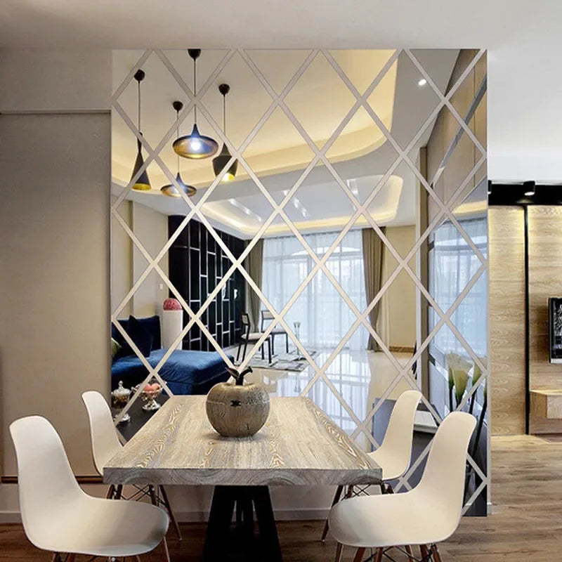 Geometric Diamond Mirror Stickers