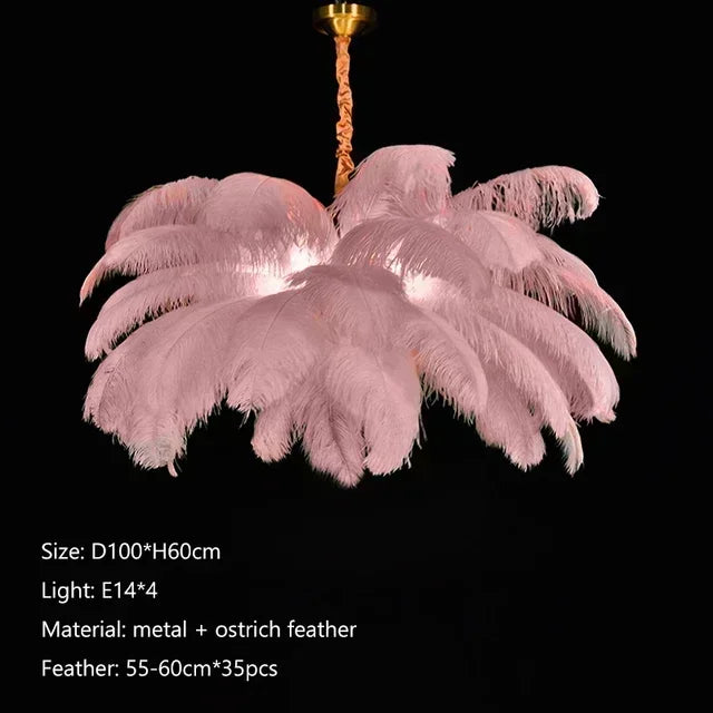 Feather Ostrich Pendant Light