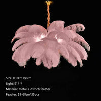 Feather Ostrich Pendant Light