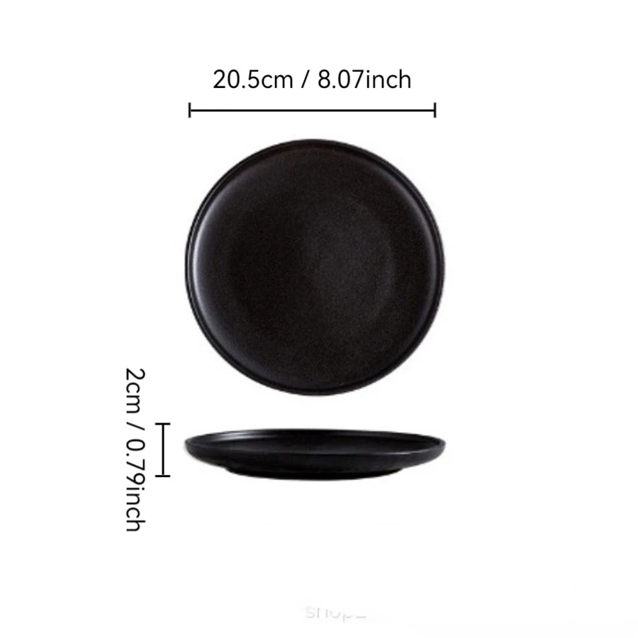 Black Japanese Dinnerware Set