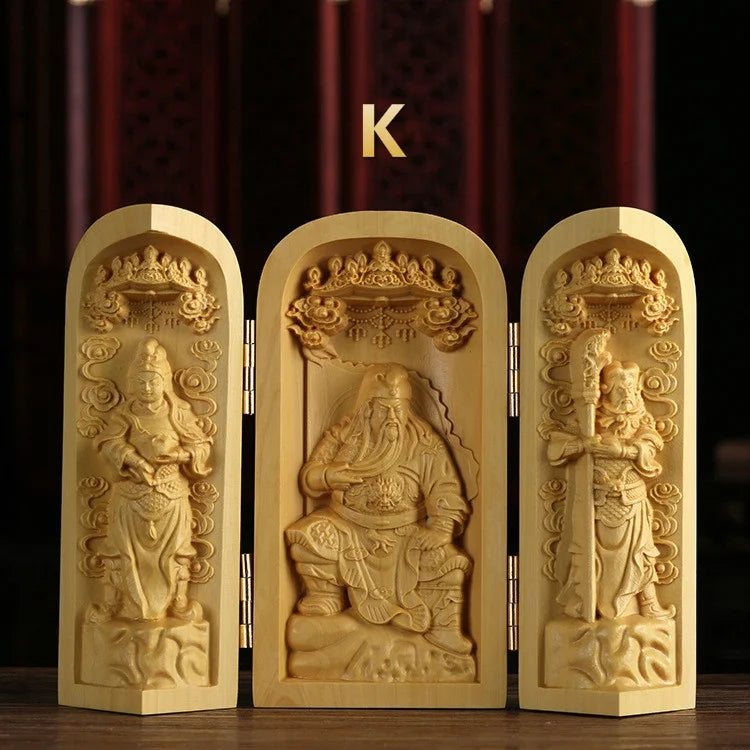 Carved Boxwood Buddha Statue