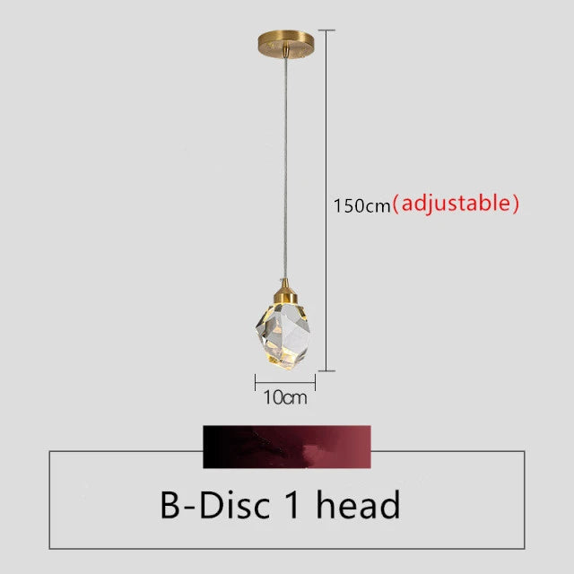 Crystal Bedside Pendant Light