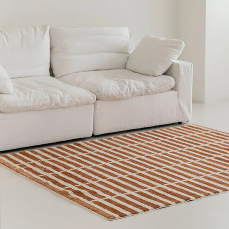 Modern Plaid Plush Rug