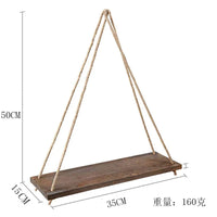 Rustic Wooden Rope Shelf