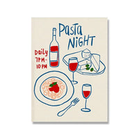 Wine Cheese Kitchen Canvas