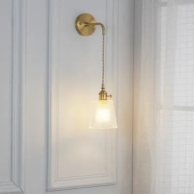 Brass Glass Wall Sconce