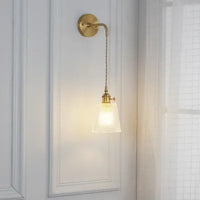 Brass Glass Wall Sconce