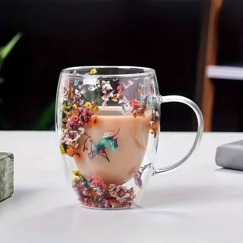 Dried Flower Double Glass