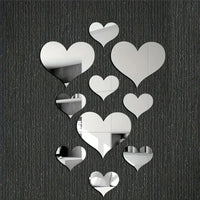 Heart Mirror Wall Stickers