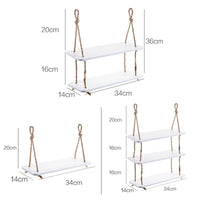 Hanging Tiered Wood Shelf