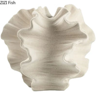 Wrinkled Abstract Ceramic Vase