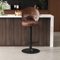 Adjustable Leather Bar Chair