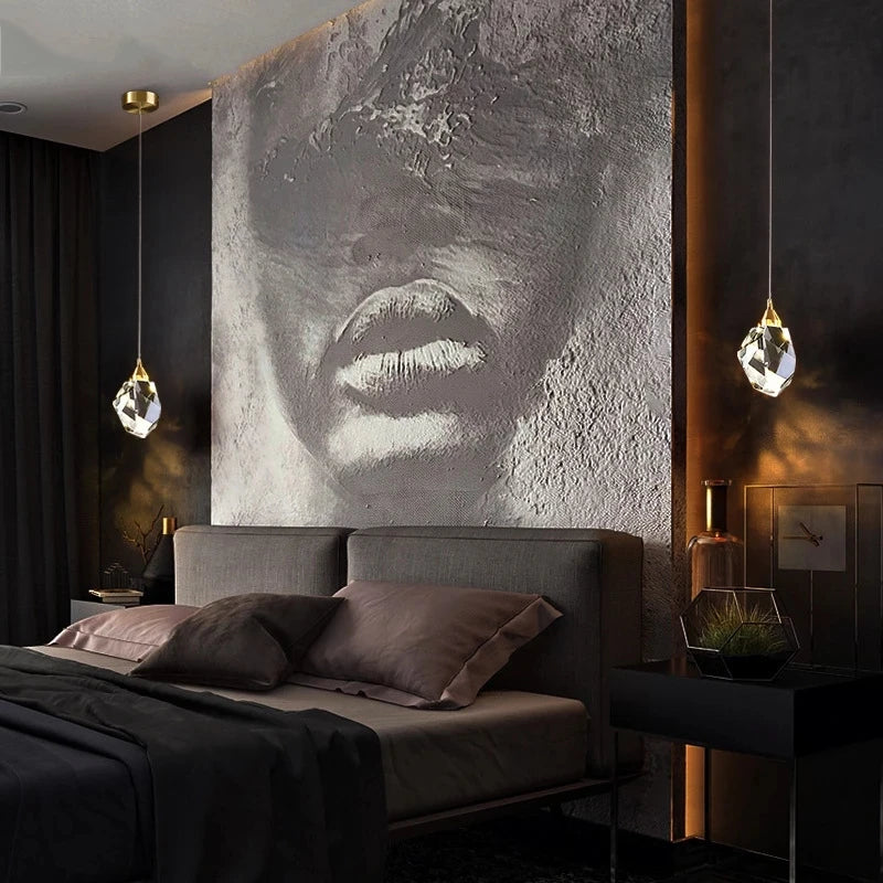 Crystal Bedside Pendant Light