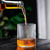 Vertical Ribbed Drinking Glass
