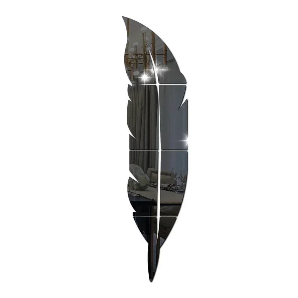 Feather Mirror Wall Art