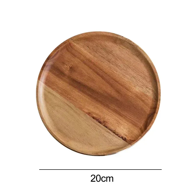 Round Acacia Serving Platter