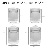 Vertical Ribbed Drinking Glass