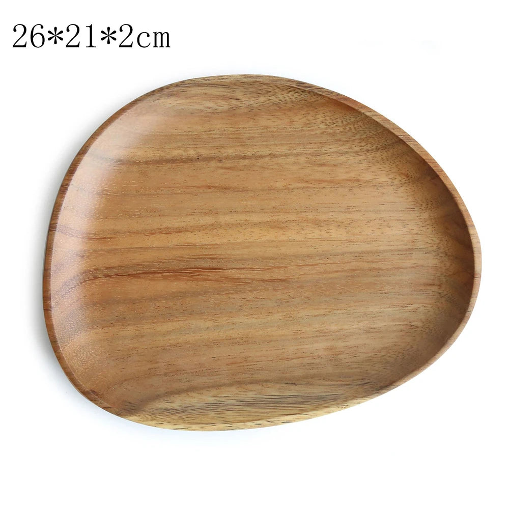 Irregular Solid Wood Tray