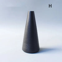 Japanese Black Ceramic Vase